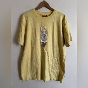 Ice Cream Billionaire Boys Club Peace Hand Sign Pharrell Nigo T Shirt XL *FLAWS*